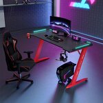 Gaming Mesa Gamer Desk Manufacturer - OEM Hot Sale RGB Led Ergonomic