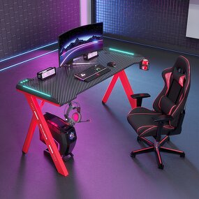 Gaming Desk Manufacturer - OEM Height Adjustable Computer Table with RGB Light