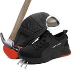 Steel Toe Safety Shoes Manufacturer - OEM Lightweight Slip Resistant Mesh Upper