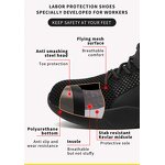 Steel Toe Safety Shoes Factory - OEM Black Lightweight Men's Casual Anti-Puncture