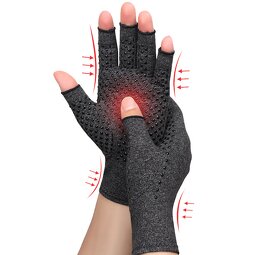 Compression Gloves Factory - OEM Copper Men Women Half-Finger Magnetic Therapy