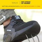 Steel Toe Safety Shoes Factory - OEM Black Lightweight Men's Casual Anti-Puncture