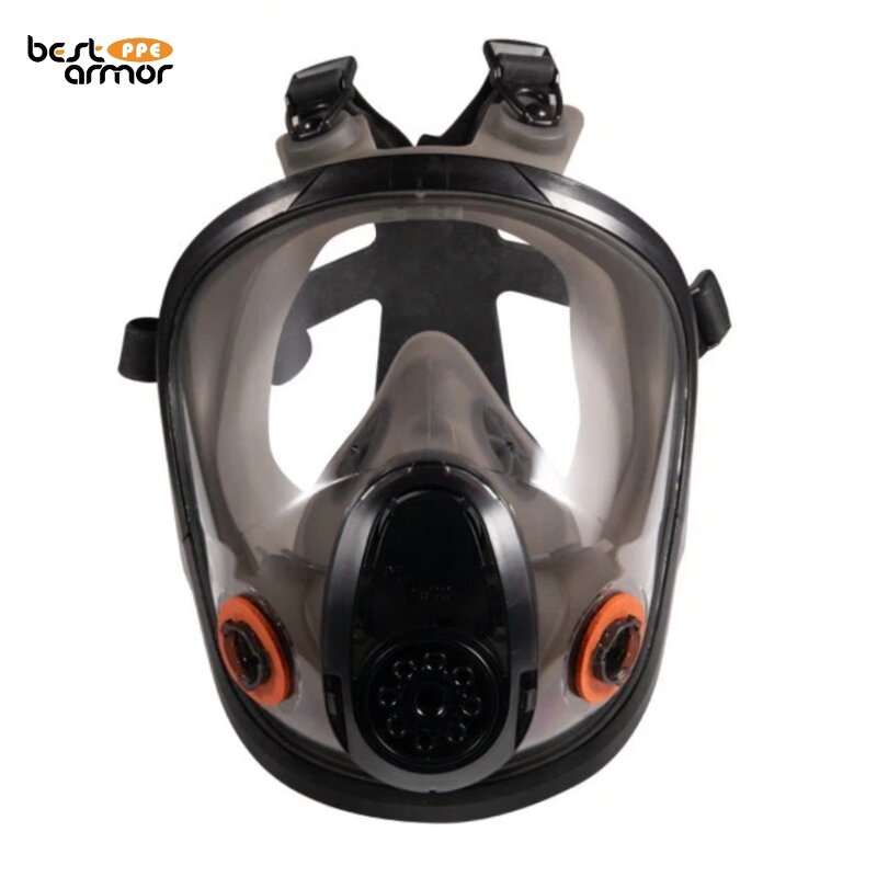Gas Mask Respirator Factory - OEM Strengthen Support 6 Points Double Interface