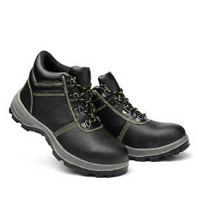 Leather Safety Shoes Manufacturer - OEM Men's Ankle High Steel Toe Acid-Resistant