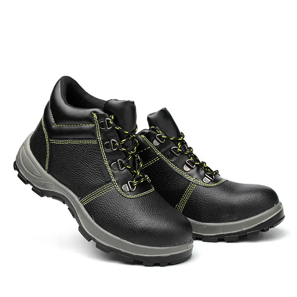 Leather Safety Shoes Manufacturer - OEM Men's Ankle High Steel Toe Acid-Resistant