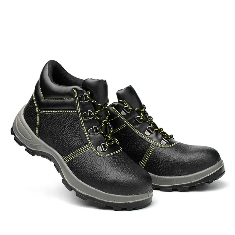 Leather Safety Shoes Manufacturer - OEM Men's Ankle High Steel Toe Acid-Resistant