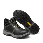 Leather Safety Shoes Manufacturer - OEM Men's Ankle High Steel Toe Acid-Resistant