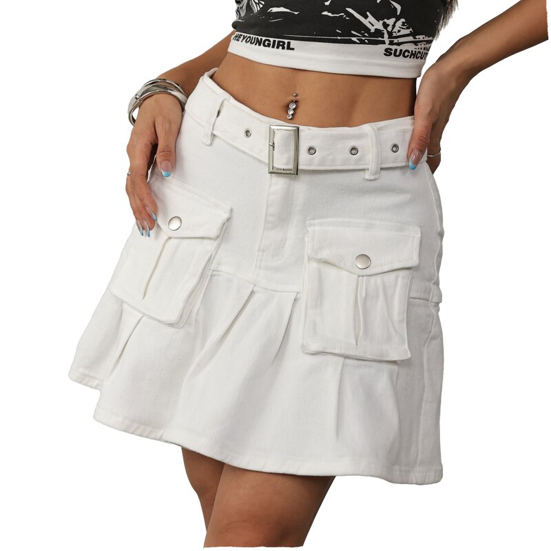 Women's Skirt Factory - Custom High Waist Denim Midi Skirt