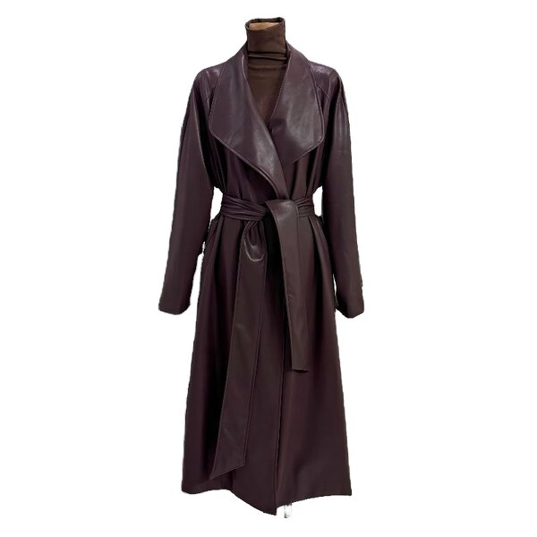 Women's Trench Coat Manufacturer - Custom Waterproof PU Leather Coat