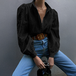 Women's Cardigan Manufacturer - Custom Woven Puff Sleeve Blouse