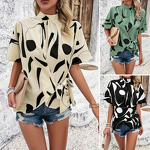 Women's Top Manufacturer - Custom Loose Printed Casual Blouse