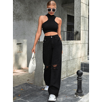 Women's Jeans Supplier - OEM High-Waisted Straight Leg Denim