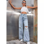 Women's Jeans Supplier - OEM High-Waisted Straight Leg Denim