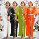 Women's Dress Supplier - OEM Elegant Floral Satin Evening Dress