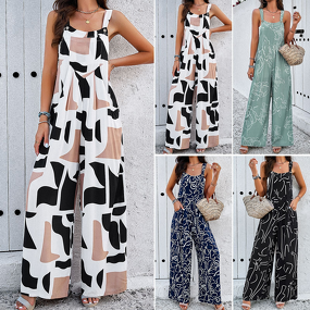 Women's Jumpsuit Supplier - OEM Loose Sleeveless Jumpsuit