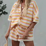 Women's Set Factory - Custom Short-Sleeved Hollow Top Set