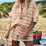 Women's Set Factory - Custom Short-Sleeved Hollow Top Set