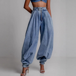 Women's Jeans Factory - OEM High-Waisted Retro Jogger Jeans
