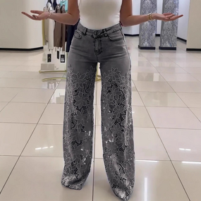 Women's Jeans Factory - Custom High-Waisted Wide Leg Denim