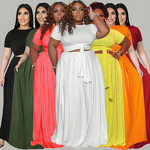 Women's Clothing Set Manufacturer - Custom Plus Size T-Shirt Skirt Set