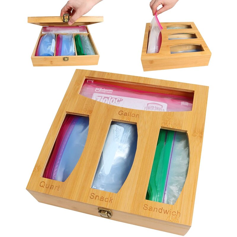 Bag Dispenser Factory - Custom Bamboo Ziplock Organizer