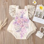 Baby Girl Romper Supplier - OEM Newborn Flutter Sleeve Set