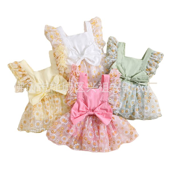 Baby Girl Dress Manufacturer - OEM Summer Princess Flying Sleeve