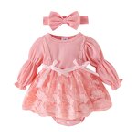 Baby Girl Dress Manufacturer - OEM Hare Mesh Long Sleeve Dress