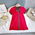 Girls Dress Supplier - OEM Classic Short Sleeve Bow Dress