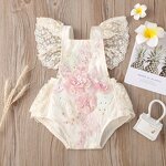 Baby Girl Romper Supplier - OEM Newborn Flutter Sleeve Set