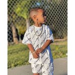 Boys Clothing Set Supplier - OEM Patchwork Independence Set