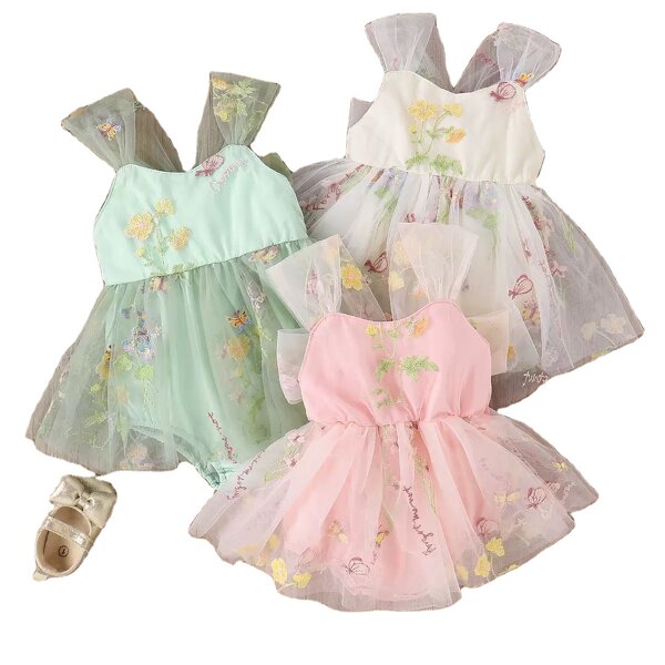 Baby Girl Jumpsuit Supplier - OEM Toddler Flower Printed Romper