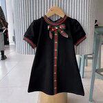 Girls Dress Supplier - OEM Classic Short Sleeve Bow Dress