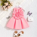 Baby Girl Dress Supplier - OEM Summer Sleeveless Flower Dress