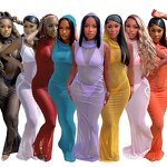 Party Dress Supplier - Custom Sexy Mesh Hooded Floor-Length