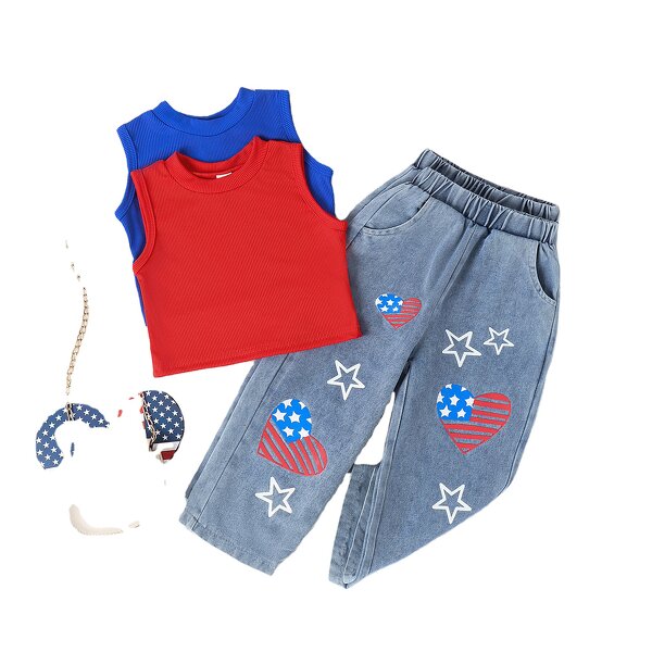 Girls Clothing Set Factory - OEM Pink 2pcs Summer Wear Set