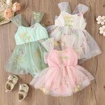 Baby Girl Jumpsuit Manufacturer - OEM Lace Embroidered O-Neck