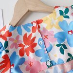 Girls Summer Dress Factory - OEM Backless Floral Puff Sleeve