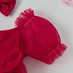 Baby Girl Romper Manufacturer - OEM Christmas Red Tulle Jumpsuit
