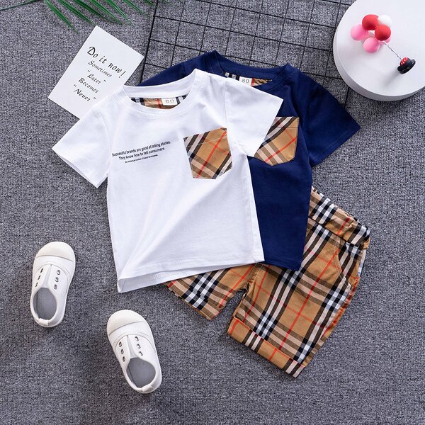 Baby Boy Outfit Manufacturer - OEM Casual Solid Color Set