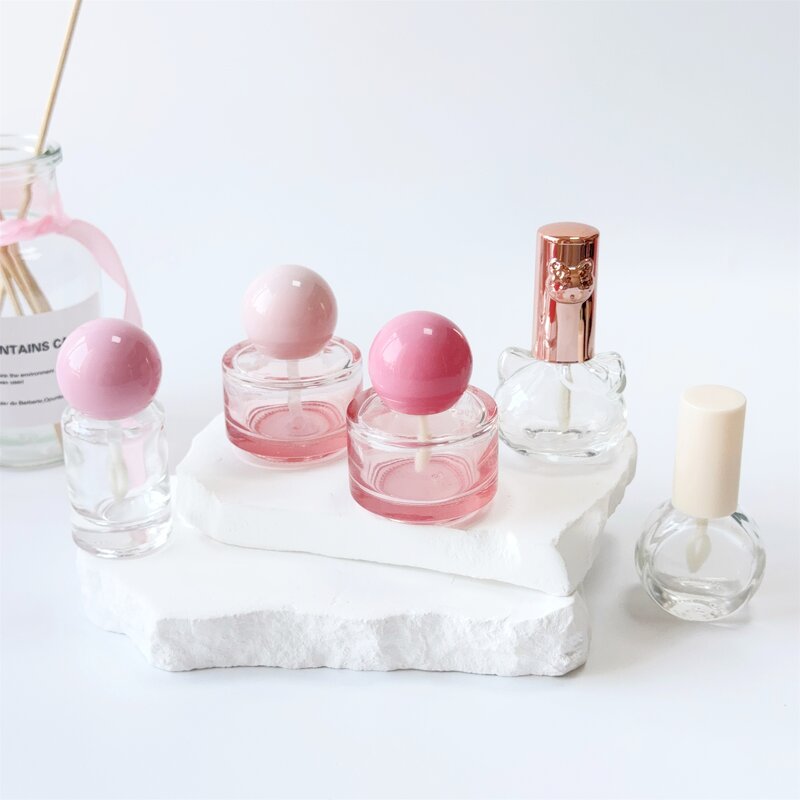 Lip Gloss Glass Bottle Factory - 8-15ml Pink Lovely Essential Oil