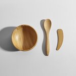 Bamboo Face Cream Spatula Factory - Natural Mini Wooden Scoop