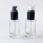 Foundation Bottle Factory - 30ml Transparent Black Cap Glass
