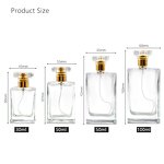 Perfume Spray Bottle Factory - 30-100ml Clear Vintage Square