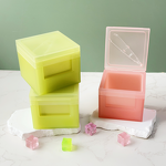 Body Lotion Jar Factory - Candy Color Square PP with Tweezers