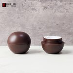 Plastic Packaging Jar Factory - 30g Matte Chocolate Color Spherical