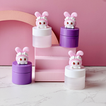 Cosmetic Jar Factory - 8g Purple Rabbit Lid Plastic Empty
