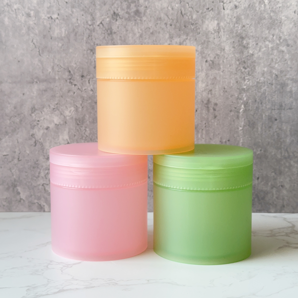Cosmetic Cream Jar Factory - 180ml Round Pink PP Empty