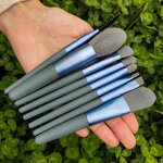 Makeup Brush Set Factory - 8pcs Pink Haze Blue Handle Synthetic