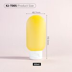Sunscreen Tube Factory - 60ml Yellow Squeezing Plastic Custom